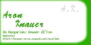 aron knauer business card